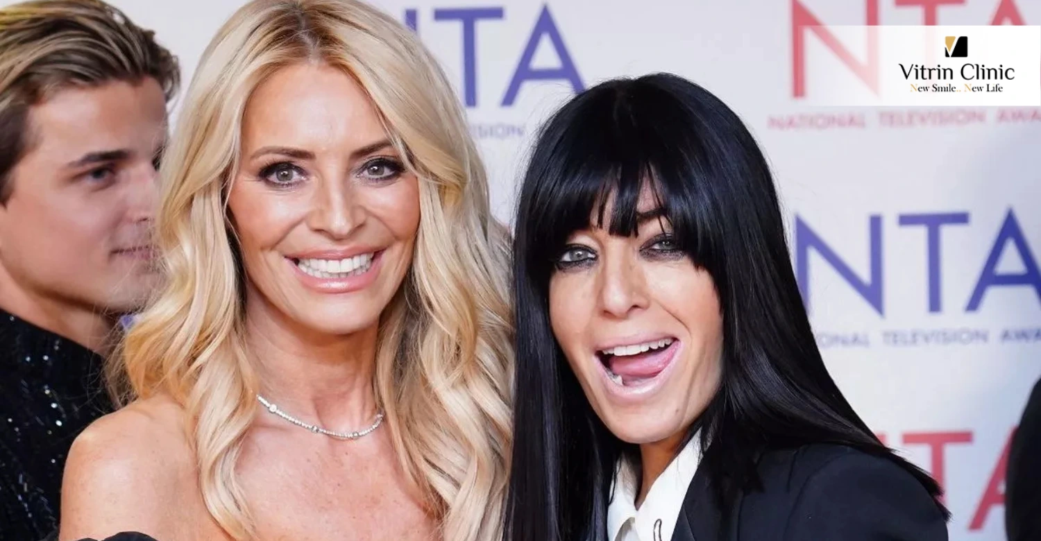 Tess Daly teeth and Claudia Winkleman teeth